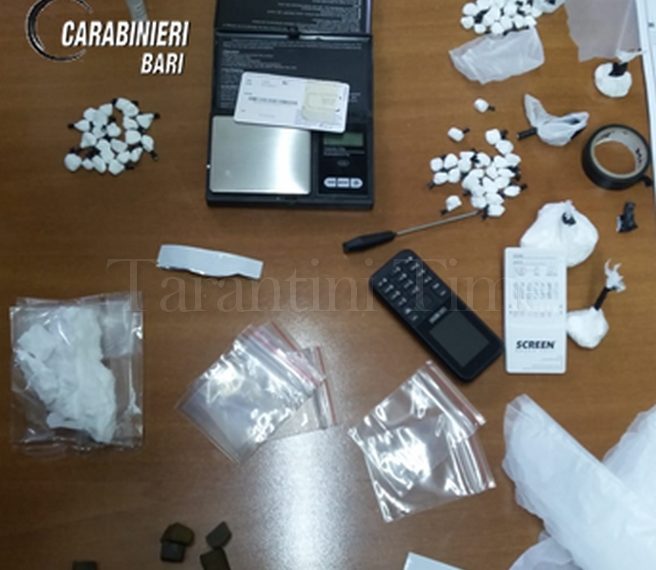 Bari. Commerciante e spacciatore. Arrestato dai Carabinieri un insospettabile andriese, incensurato