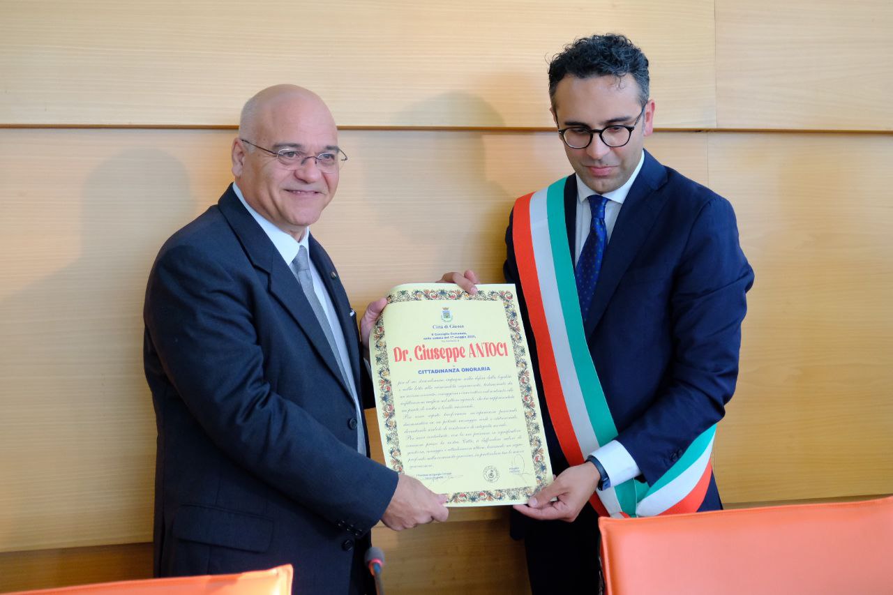 Ginosa, conferita la cittadinanza onoraria a Giuseppe Antoci Ginosa, conferita la cittadinanza onoraria a Giuseppe Antoci