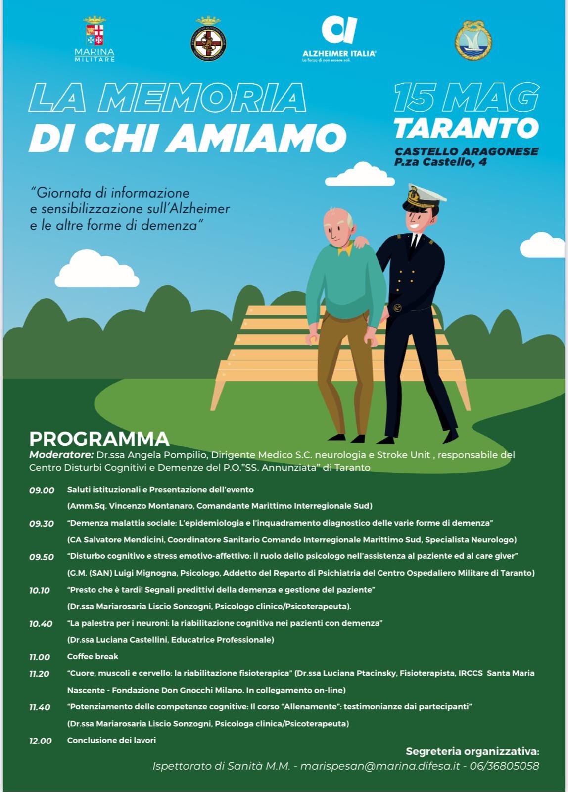 Convegno Alzheimer da Tarantinitime.it convegno su alzheimer organizzato dalla marina militare e alzheimer italia