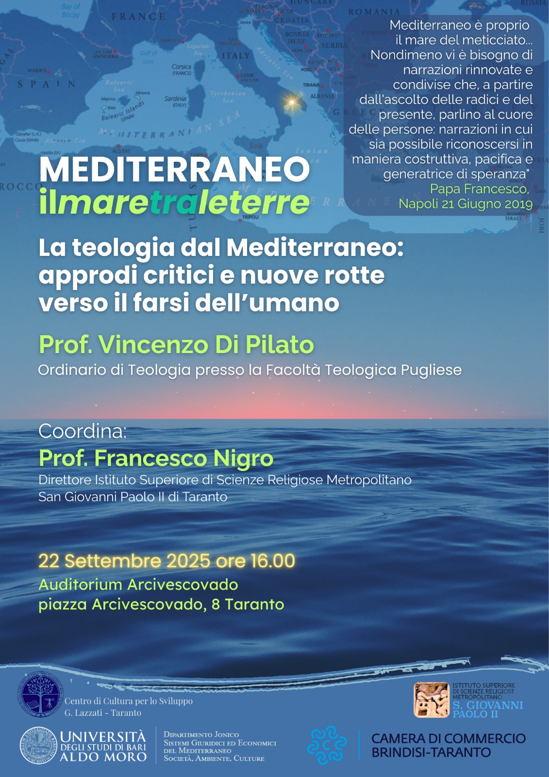 Taranto Mediterranea, itinerario formativo e geopolitico Taranto Mediterranea, itinerario formativo e geopolitico