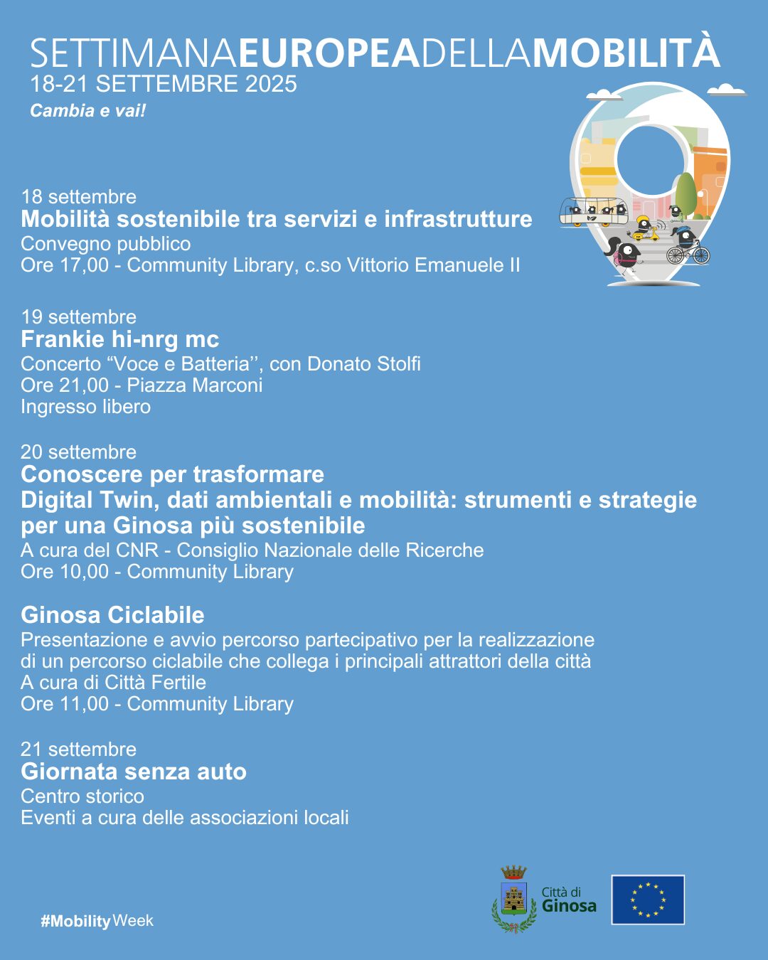 ginosa aderisce alla settimana europea della mobilit224 2025