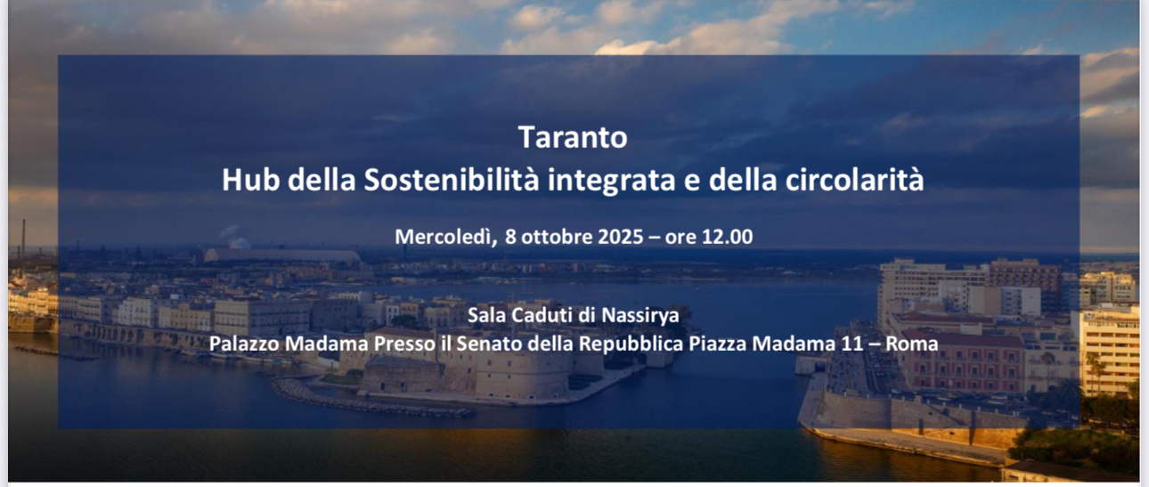 Taranto hub della sostenibilità integrata e della circolarità