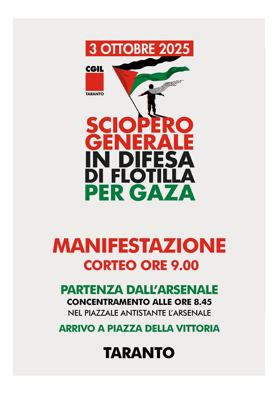 Flotilla, indetto per domani uno sciopero generale